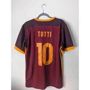 AS Roma 2015-16 Home Francesco Totti Soccer Jersey Authentic Nike Kit Men Large